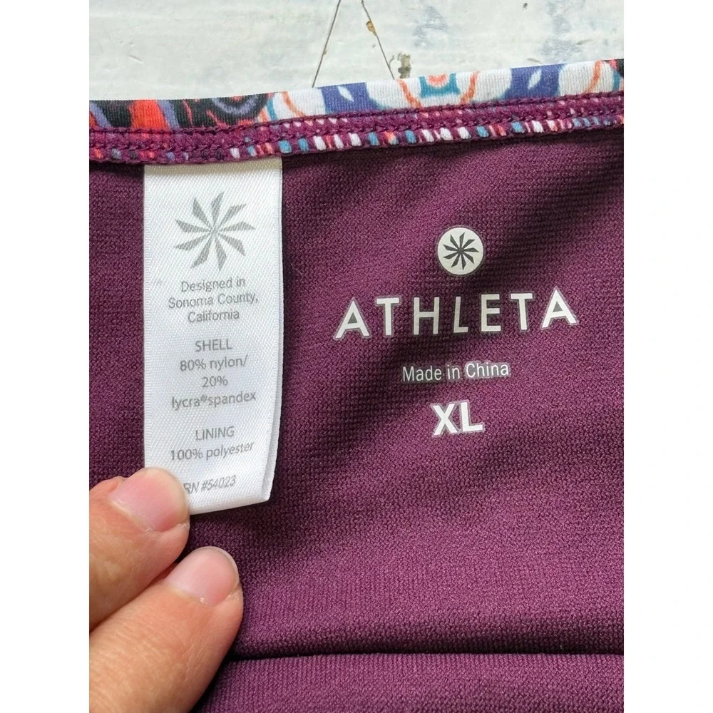 Athleta Marrakesh Twister Bikini Set Boho Geo Print Swim Suit Beach‎ Resort XL